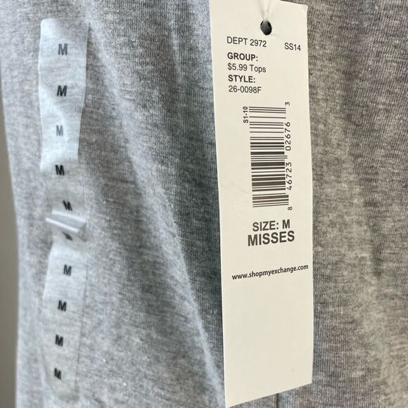 NWT PBX Basics Gray T-Shirt Size M - Picture 4 of 6